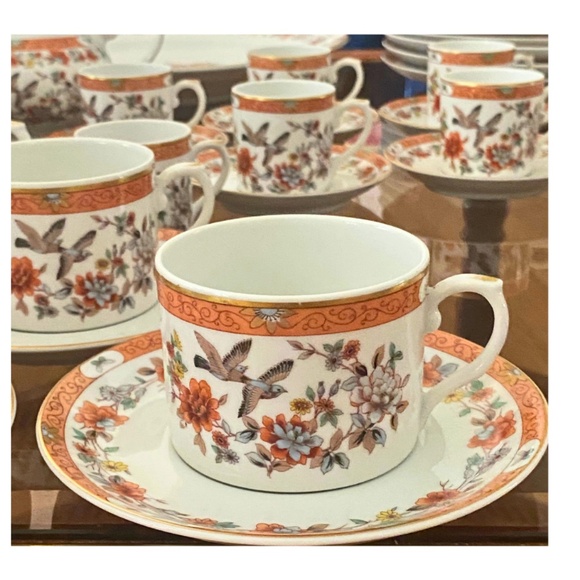 ✨ Rare Vista Alegre Mottahedeh “Magnolia & Birds” 53-Piece Porcelain China Set ✨ - Picture 15 of 15